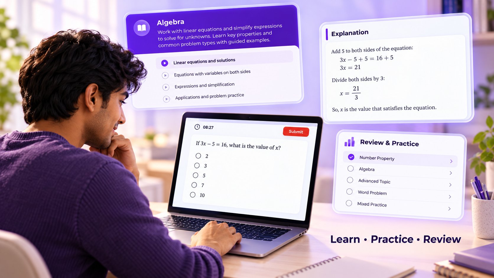 MKS GMAT Quantitative study and practice visual